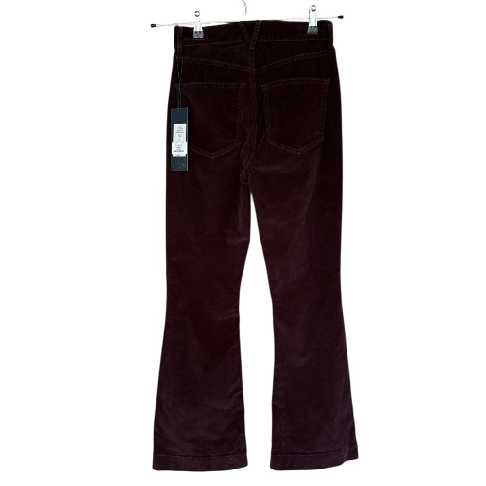 New Veronica Beard Burgundy Corduroy Carson Ankle Flare Jeans Sz 25 Please Read - Picture 6 of 8